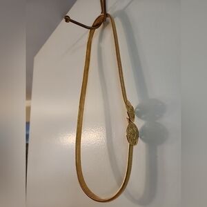 1980'S Retro Dottie Smith Gold-Plated  Snake Chain Belt